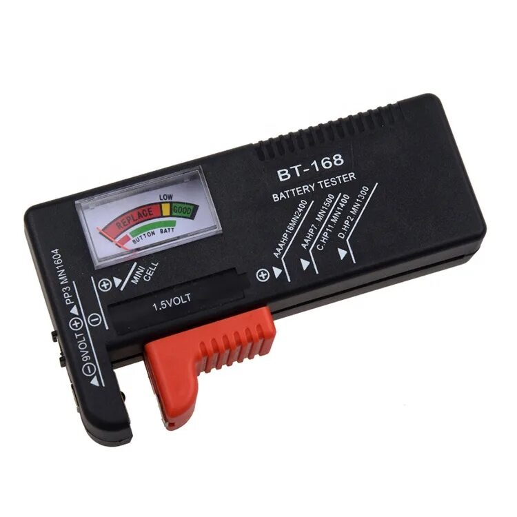 Battery tester. Тестер BT-168. Тестер для батареи / Battery Tester. Тестер для батареек цифровой. Пробник батареек.