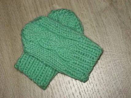 Двойные варежки спицами для детей