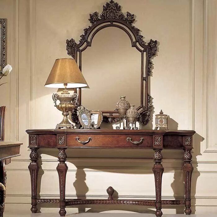 A table with a mirror