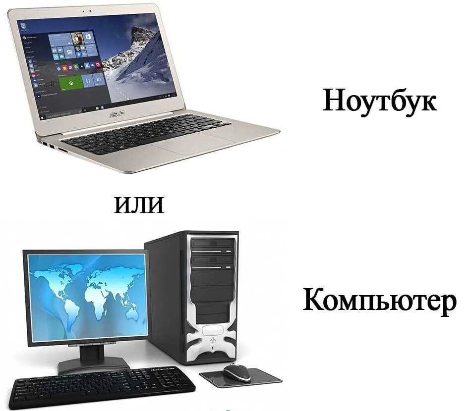 Как отличить компьютер от компьютера. Компьютер или ноутбук. Что лучше ноутбук или компьютер. Компьютер ноутбук. Стационарный компьютер или ноутбук.