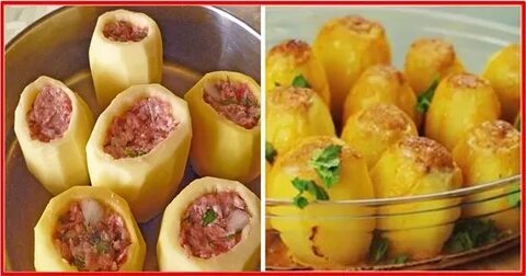 Картошка фаршированная мясом рецепт