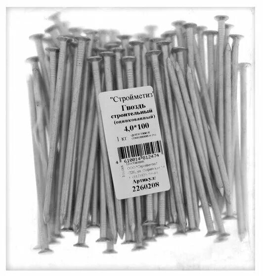 2. Гвозди 90. Финишные гвозди цинк. Гвоздь винтовой 3,5х80. 0,3 кг) коробка.