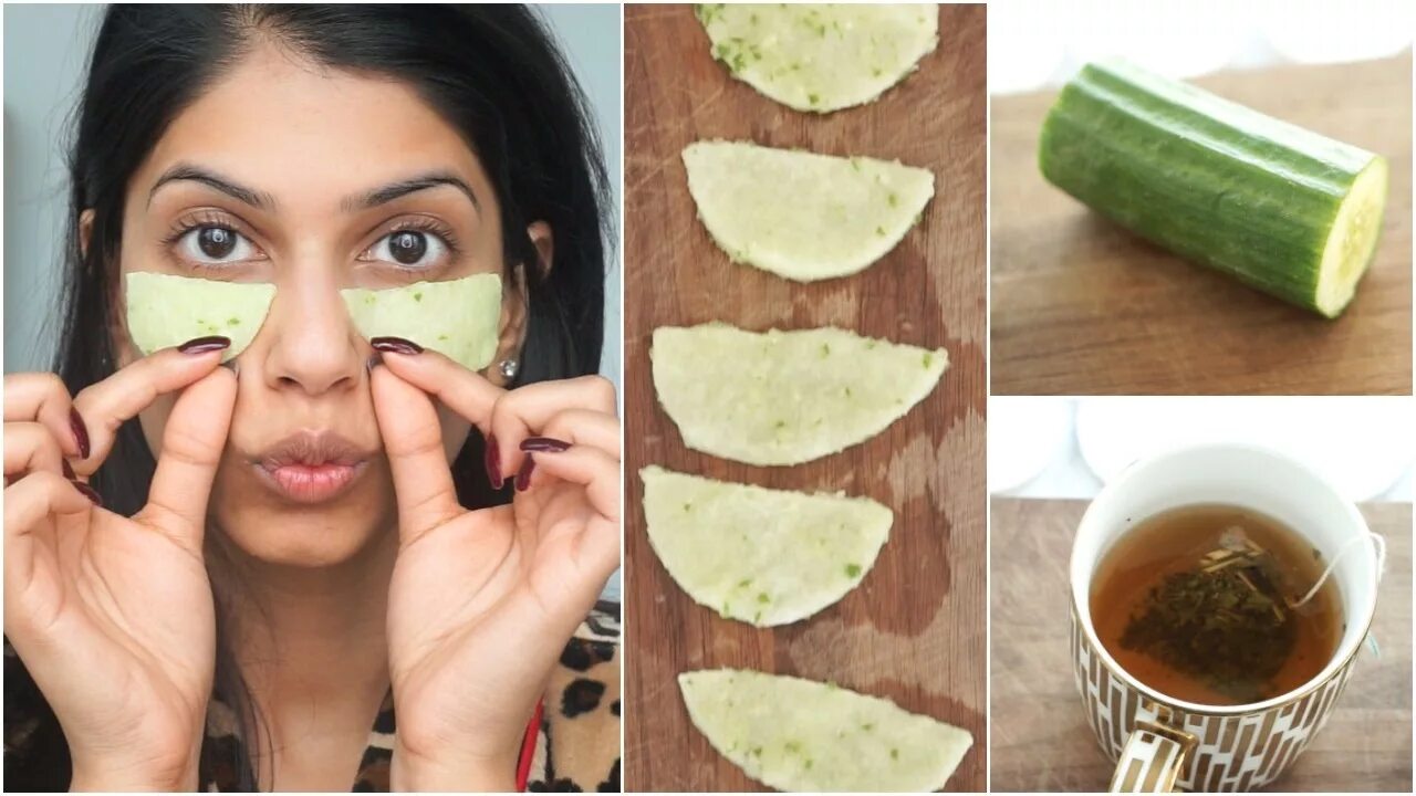 DIY Eye Patches to De-puff eyes & Get Rid of Dark Circles - YouTube