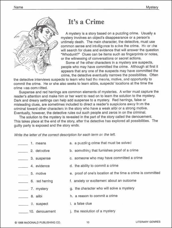 Detective stories in English. Crime story Worksheet. Английский детектив. Short Detective stories in English. Crime and punishment text