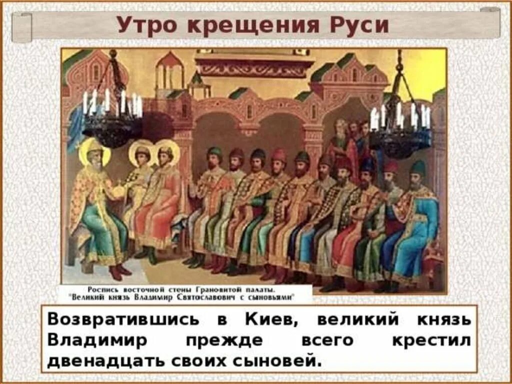 Великий удел. 12 сыновей князя владимира. крещение сыновей князя владимира. крещение древней руси истории князь. владимир великий крестил киев?.
