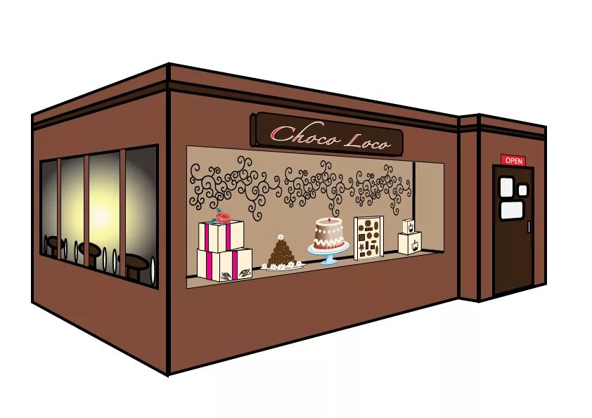 Чумошоп. Нарисовать витрину магазина. Рисунок шоколадного магазина. Шоколадный магазин нарисованный. Нарисовать магазин.