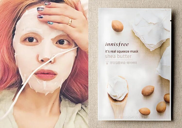 Real Shea маска отзывы. Innisfree тканевая маска my real Squeeze Shea Butter с маслом ши.