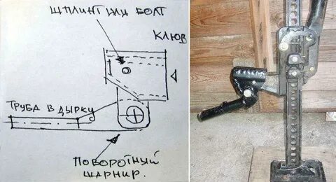 Чертеж самодельного домкрата