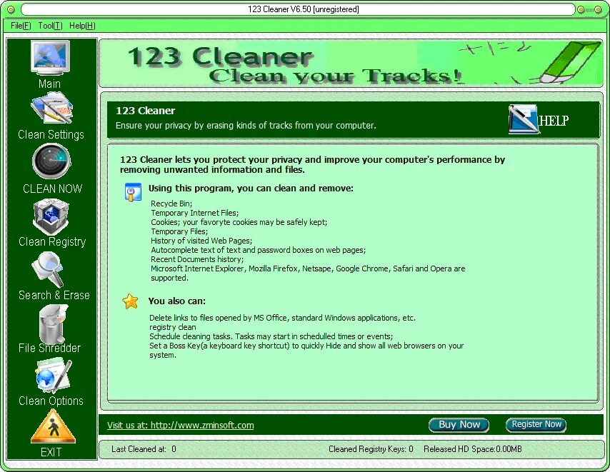 Privacy Cleaner. Private Cleaner. Cleaner 6 Скриншот. Microsoft System Sweeper.