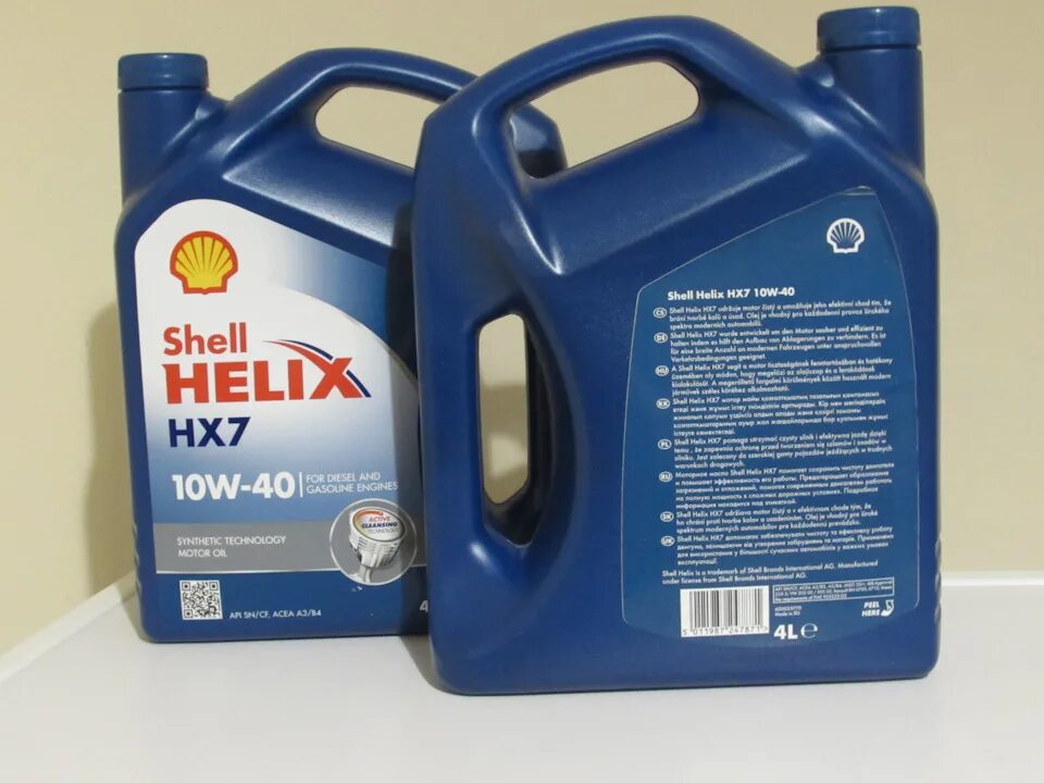 Масло shell helix hx7 10w 40