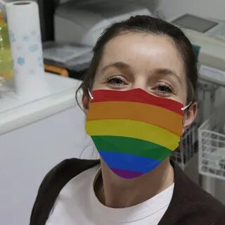 LGBT Rainbow Cloth Face Mask Teemoonley.com.