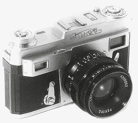 Фотоаппарат в футляре "Киев-30", 1940—1950-е гг, размер: 8,5 × 4 см - Антикварна