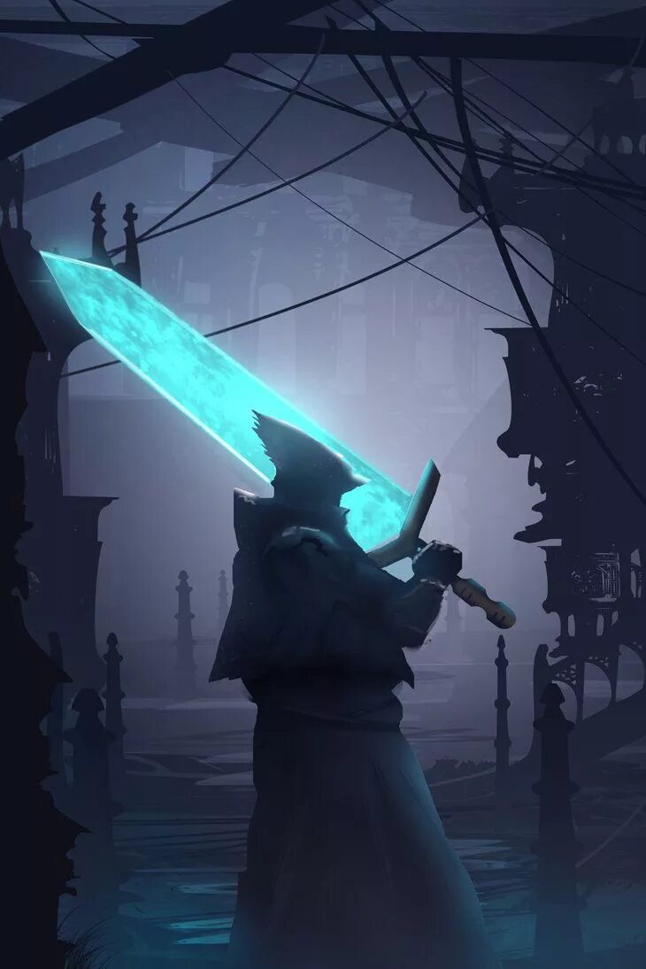 Moonlight sword. Лунный меч бладборн. Меч Священного лунного света Bloodborne. Бладборн меч лунного света. Меч Священного лунного света Bloodborne арт.