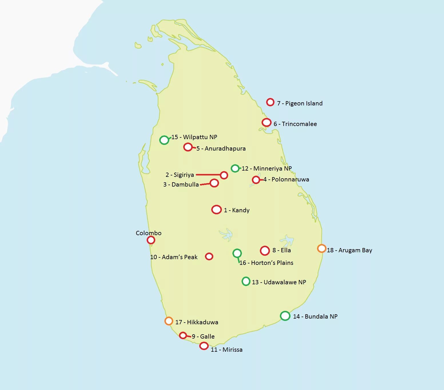 Мирисса на карте Шри Ланки. Карта Шри Ланки с курортами на русском языке. Остров Шри Ланка Мирисса на карте. Карта Шри Ланки с курортами.
