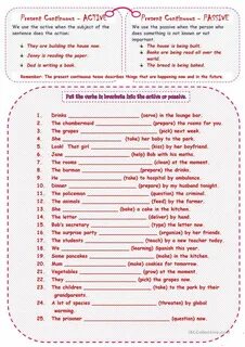 Passive voice present simple worksheets