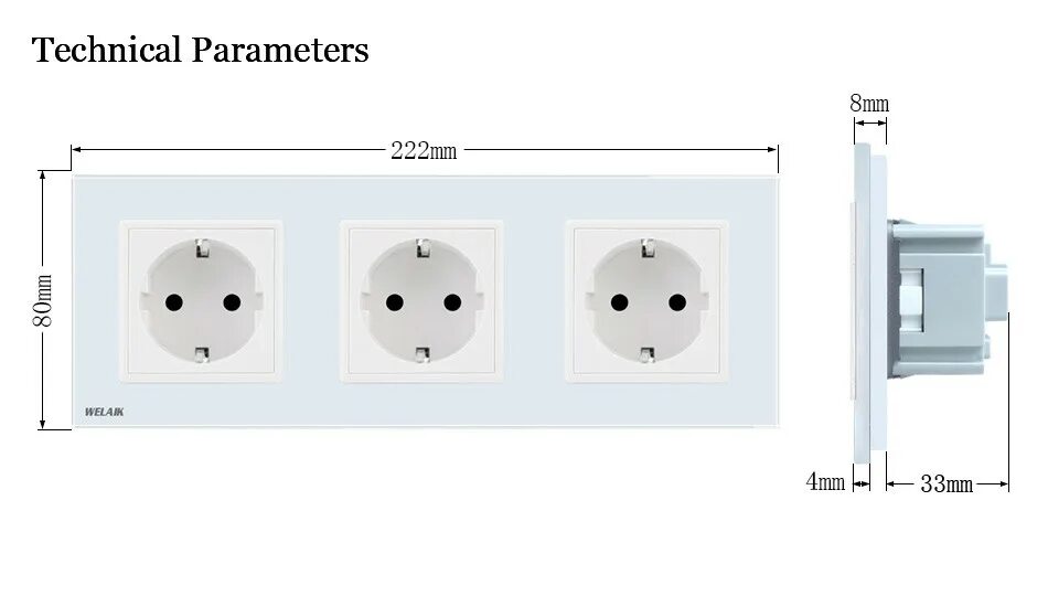 Какой диаметр розеток. Подрозетник для силовой розетки 32а. Габариты розетки. Розетки на стеновой панели. Размер двойной розетки.