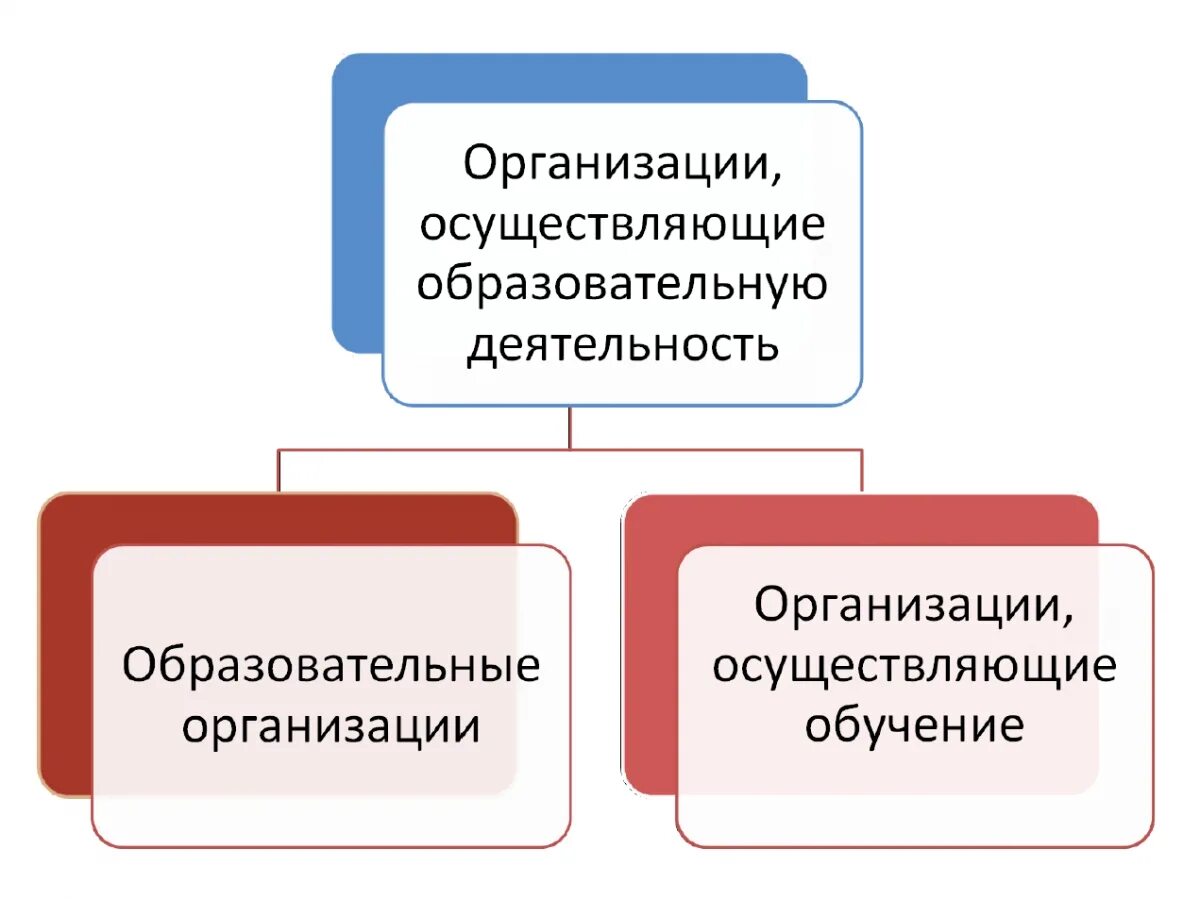 Учреждение осуществляющее обучение. Типы образовательных организаций. Организации осуществляющие образовательную деятельность. Организации осуществляющие обучение. Организации, осуществляющие образовательную деятельность в РФ..