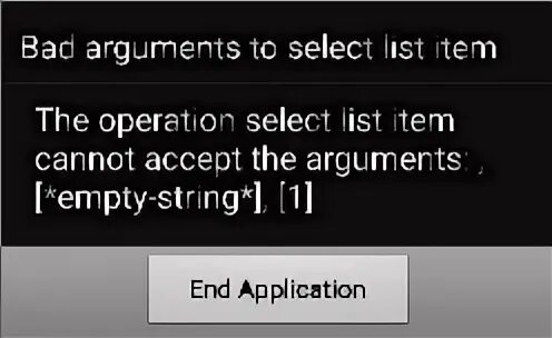 Bad arguments to text= the Operation text- cannot accept the arguments:, [*nothing*),. Cannot accept