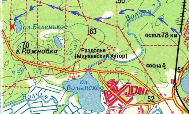 Проход к озеру
