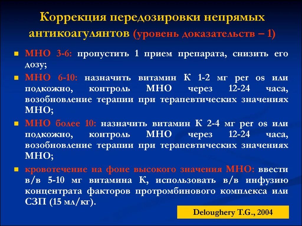 1 уровень пациентов. Критерии назначения антикоагулянтов. При передозировке антикоагулянтов непрямого действия. Коагулограмма в послеродовом периоде.