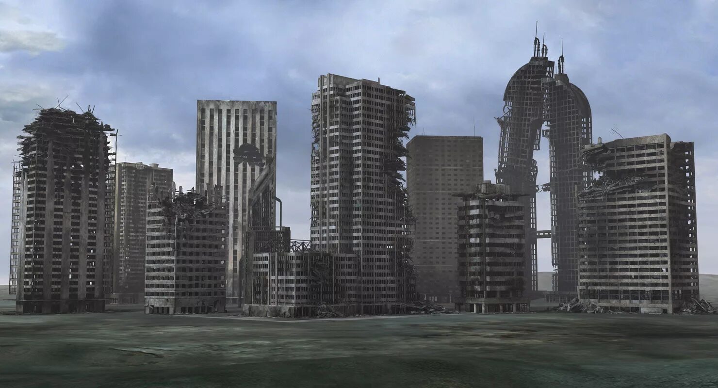 разрушенный город. небоскреб разрешенный. разрушенный небоскреб. постапокалипсис здания. нью йорк деад сити.