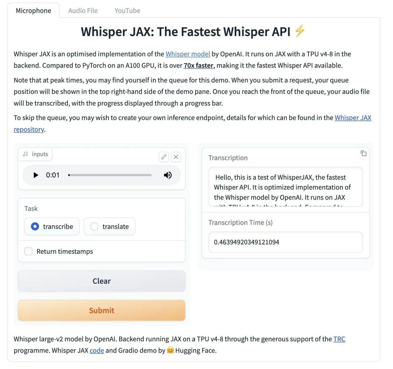 Whisper model. Whisper-jax.