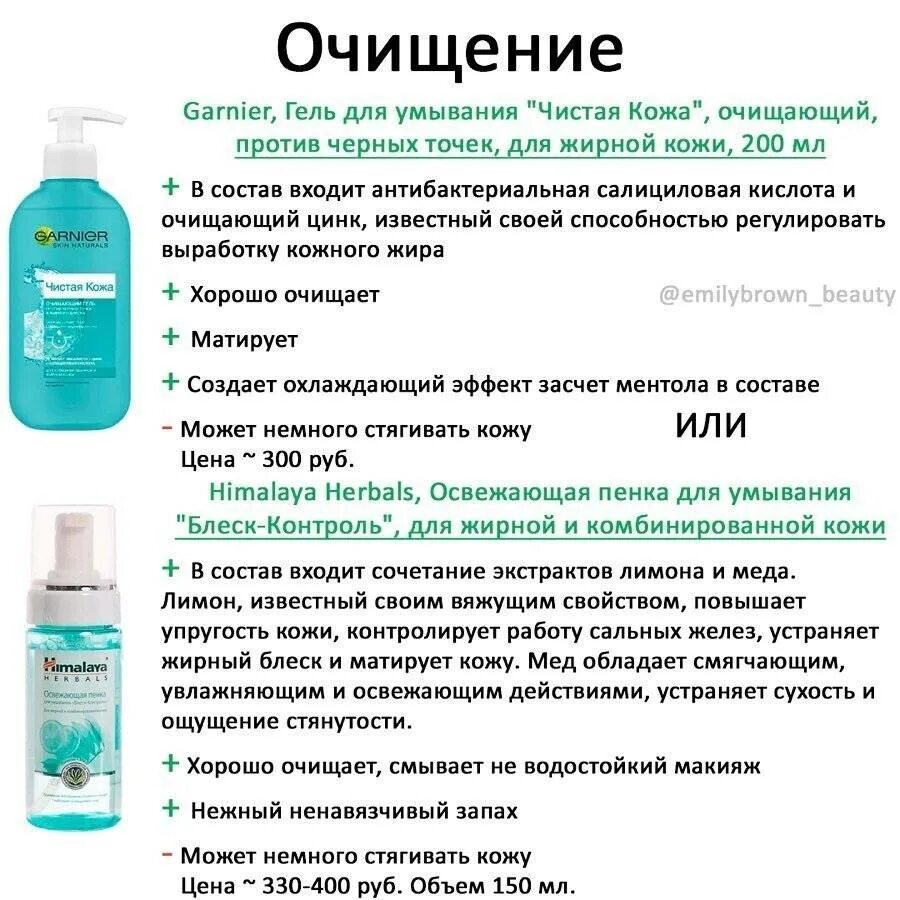 Действие очищающих средств