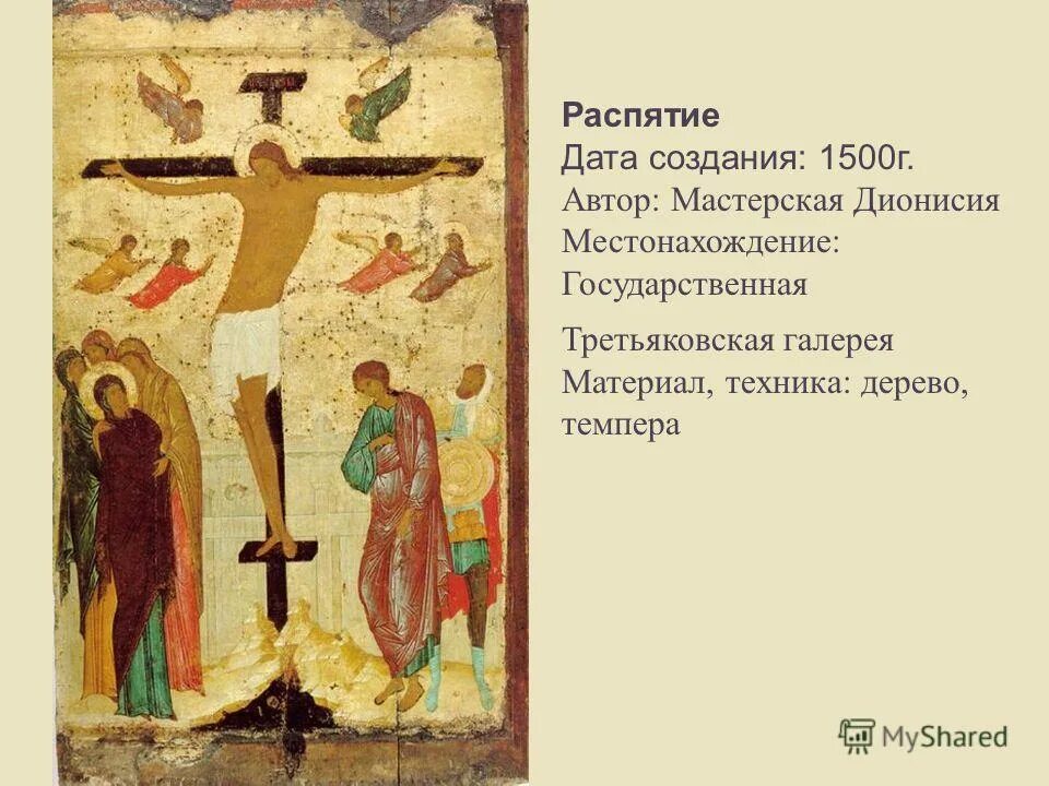 образ христа в изобразительном искусстве. кастаньо распятие. маттиас грюневальд. творчество андрея рублева и дионисия. дионисий распятие гтг 1500.