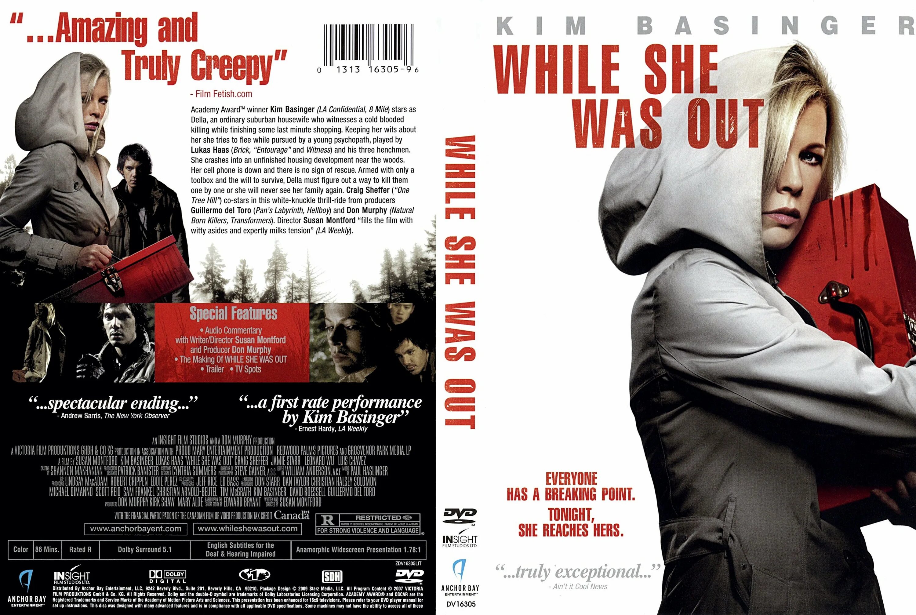 She was wrong. Пока ее не было while she was out 2008. she is out.