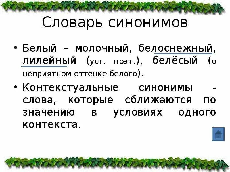 Черно белый синоним