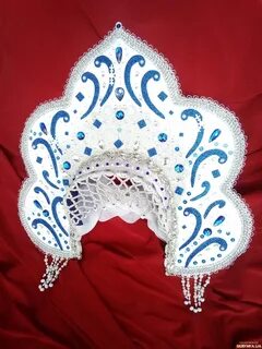 Кокошник снегурочки из картона