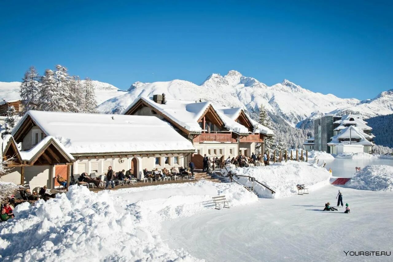 Санкт-Мориц Швейцария горнолыжный курорт. St.Moritz (Сант-Мориц) в Швейцарии Шале. Сен Мориц Швейцария Шале. Kulm Hotel St. Moritz. Виды горнолыжного курорта