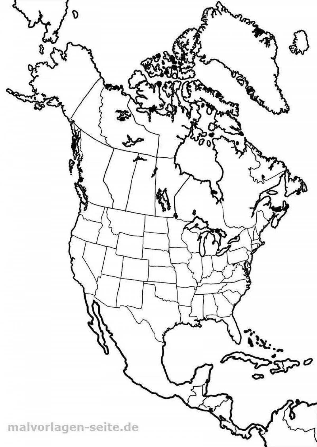 Политическая контурная карта Северной Америки. Контурная политическая карта Северной Америки для печати. Пустая карта Северной Америки. Карта Северной Америки контур.