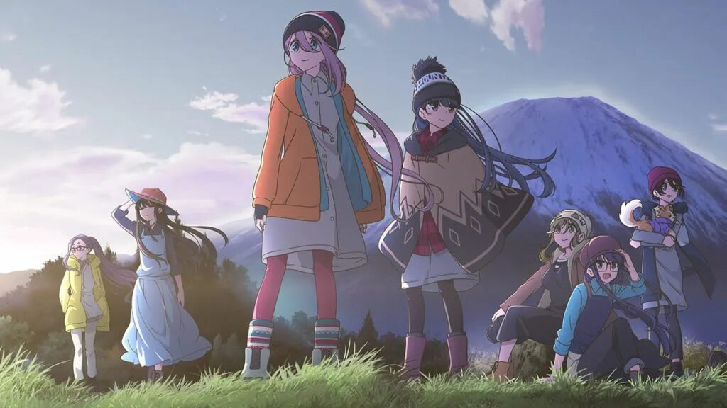 Yuru camping. Laid back Camp Yuru Camp. Лагерь на свежем воздухе Yuru Camp. Yuru Camp Манга. Toba Minami из Yuru Camp.