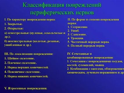 Лечение повреждения нерва