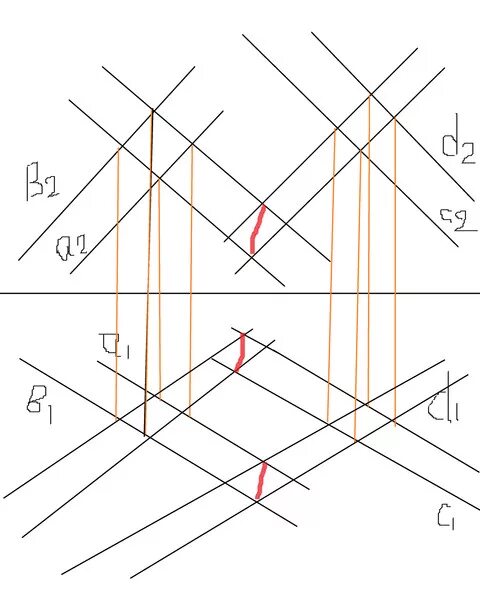 Пересечение плоскостей заданных следами Начертательная геометрия. Линия пересечения 2 плоскостей. Линия пересечения плоскостей заданных параллельными прямыми. Пересечение 2 плоскостей Начертательная геометрия.