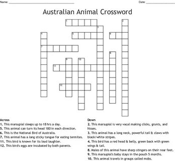 Crossword Clues And Answers Australia crossword maker for kids.