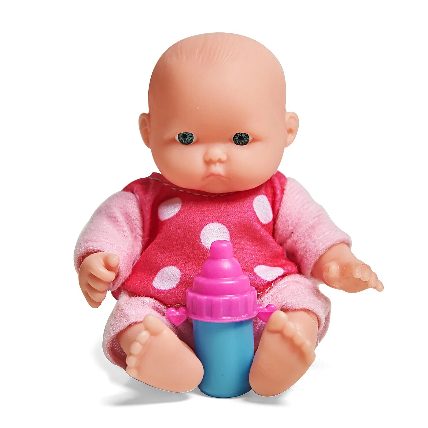 Розовый пупс. Xm636/1 пупс 12.5 см в розовой пижаме ( винилпласт, текстильное волокно). Пупс функциональный 8040-487. Lovely Baby кукла.