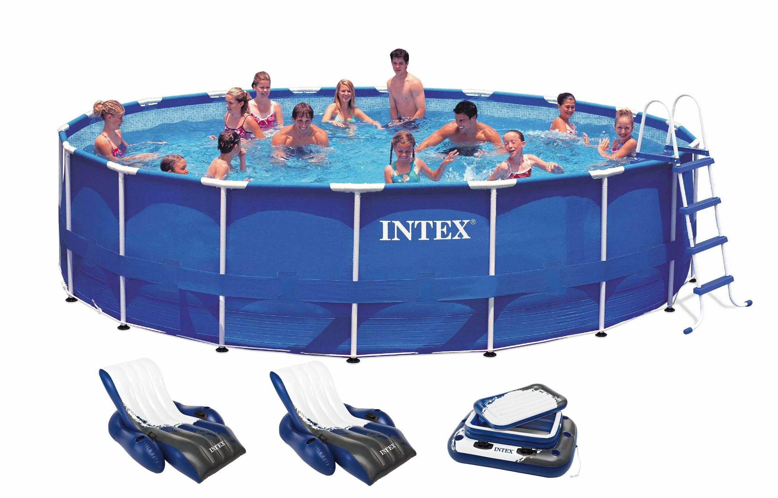 Купить бассейн в беларуси. Бассейн Intex 732х132см. Бассейн каркасный Intex 732х132см. Бассейн Интекс 28205. Intex Metal frame Pool Set.
