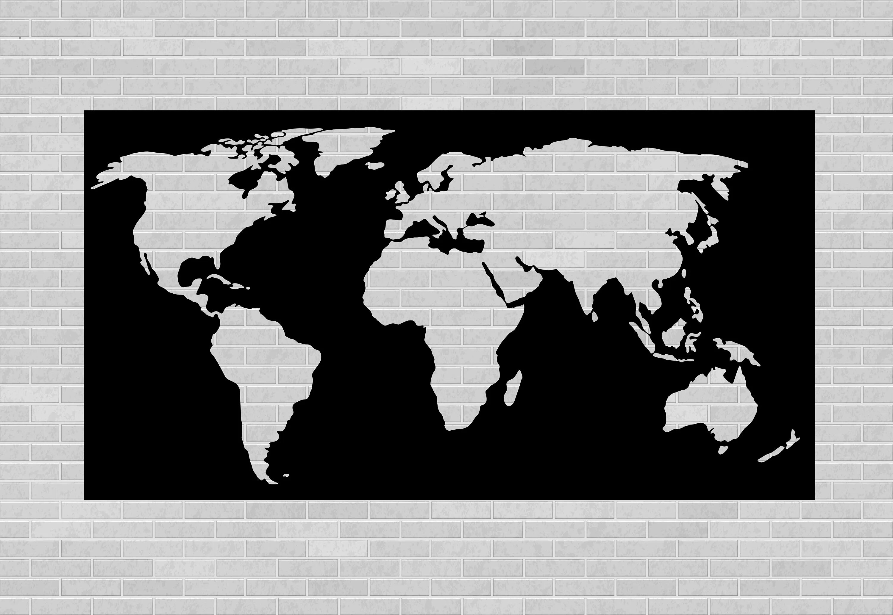 Карта земли черно белая. Силуэты континентов.