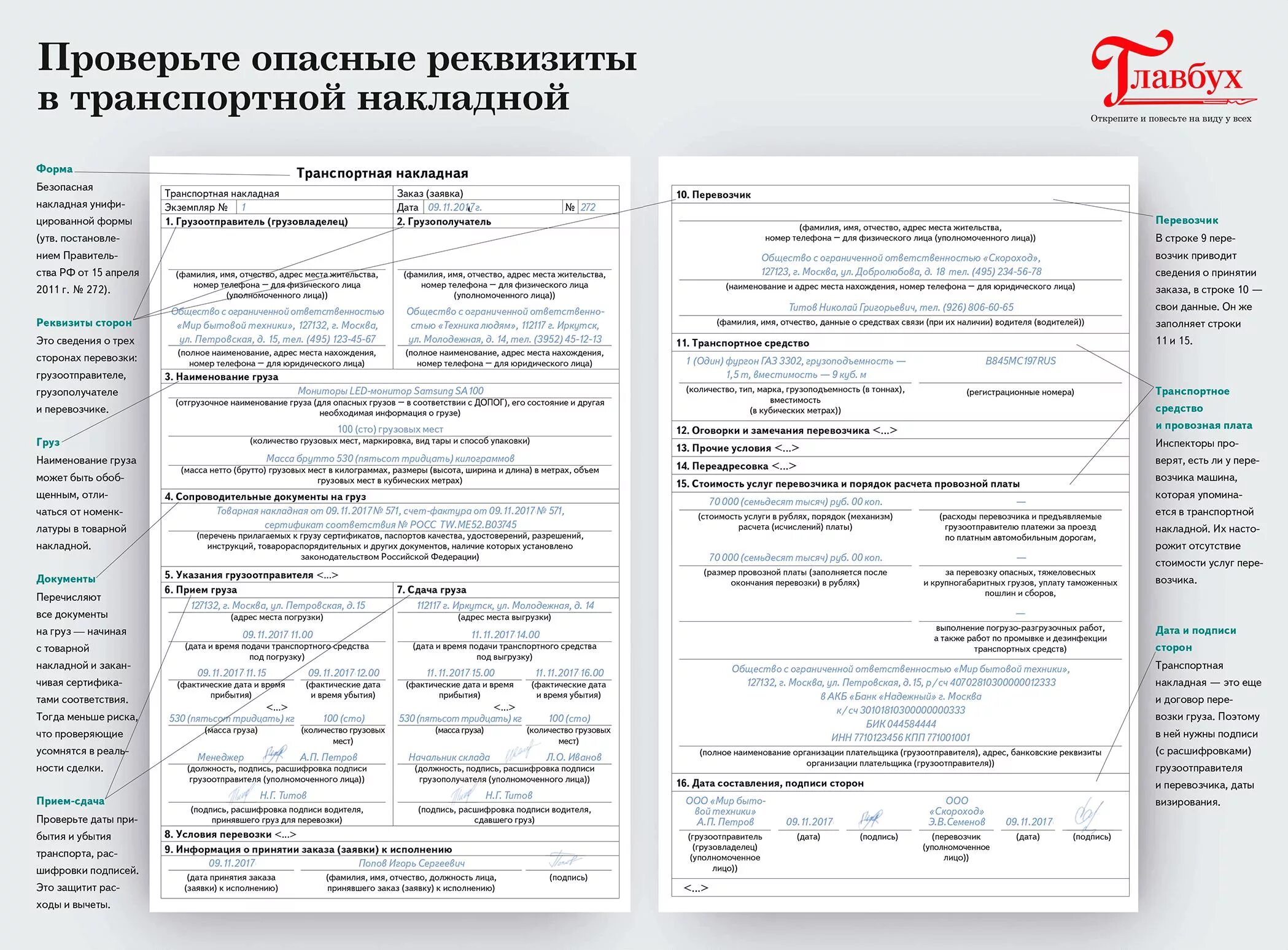 Транспортная накладная с 2023 года новая образец