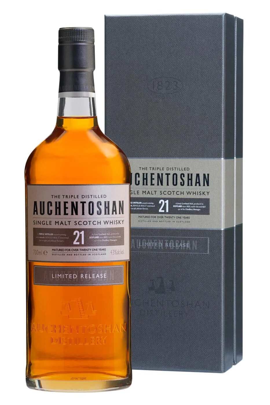 Auchentoshan, 18 years, Gift Box, 0.7 л. Виски Акентошан 21. Шотландский виски Auchentoshan. Auchentoshan Single Malt Scotch Whisky.