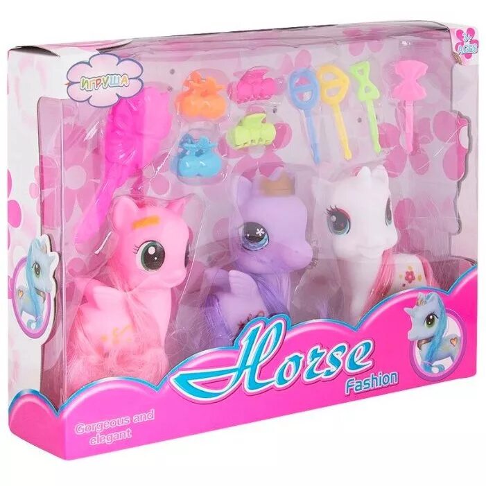 Где найти новые игрушки. Игровой набор Игруша Horse Fashion пони i-022-3. Игровой набор 1 Toy пони т10041. Пони игрушки для девочек. Пони в наборе.