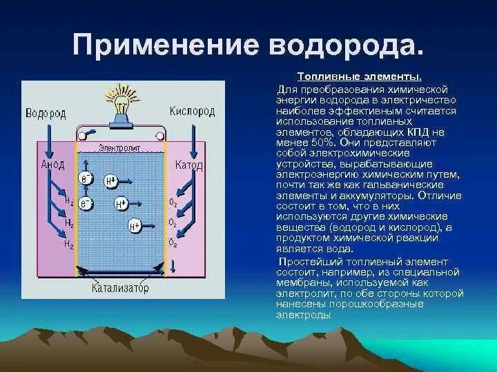 Водородный топливный элемент. Водородная Энергетика топливные элементы. Водородно-кислородный топливный элемент. Водородные источники энергии.