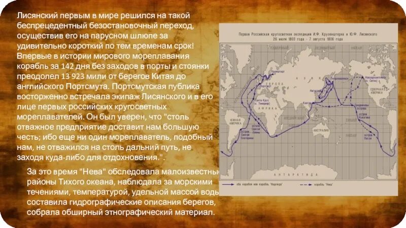 Важные экспедиции. Крузенштерн и Лисянский кругосветное путешествие. Маршрут первой русской кругосветной экспедиции. Итоги путешествия Крузенштерна и Лисянского. Сообщение о путешествии Крузенштерна и Лисянского.