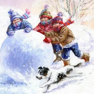 Игра снежки на новый год