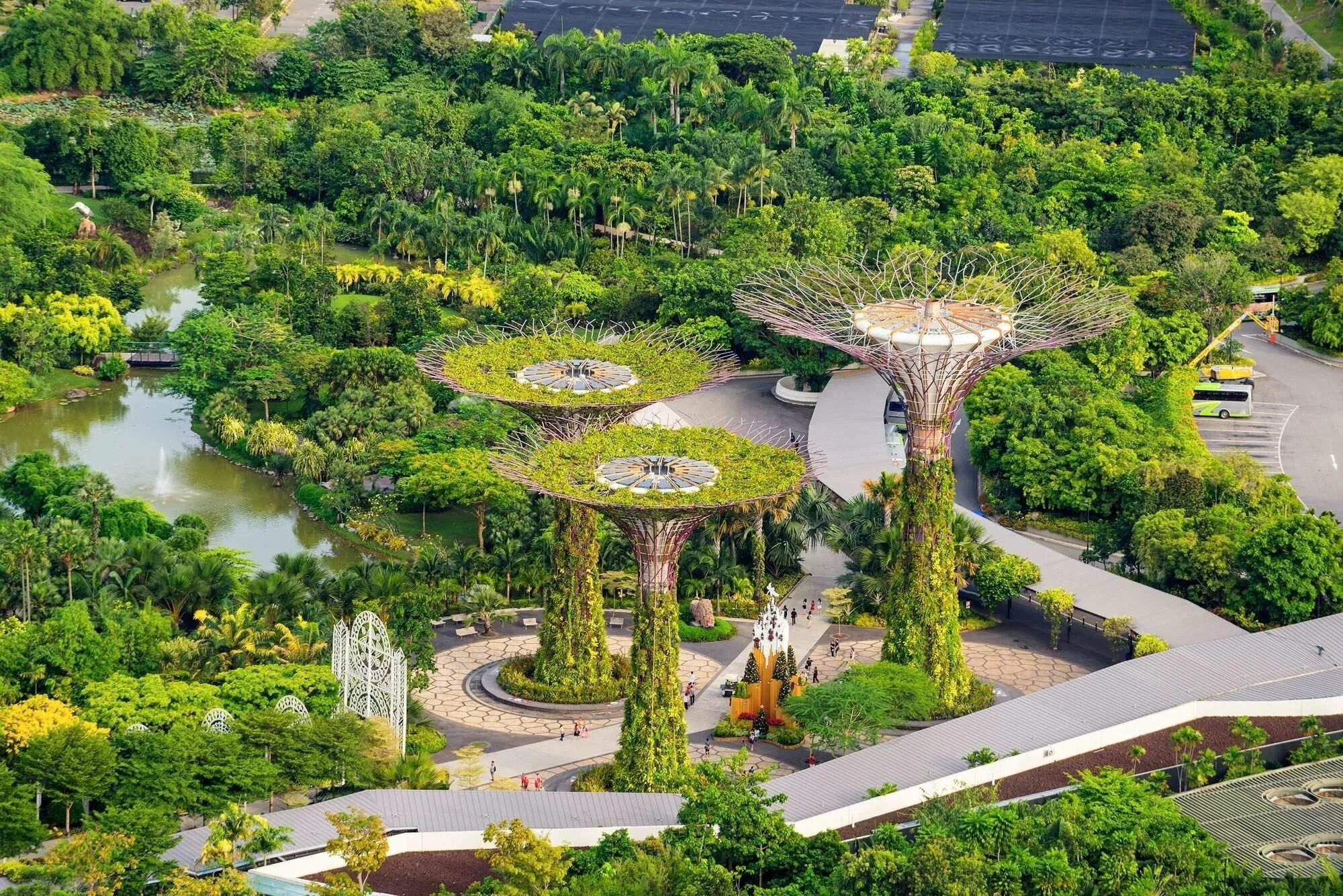 Самые удивительные парки. Гарденс Бэй Бэй Сингапур. Сады у залива (Gardens by the Bay). Сингапур роща сверхдеревьев.