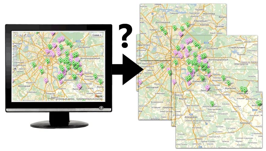 Автоматическая карта. Как склеить большую карту. Карты автоматика