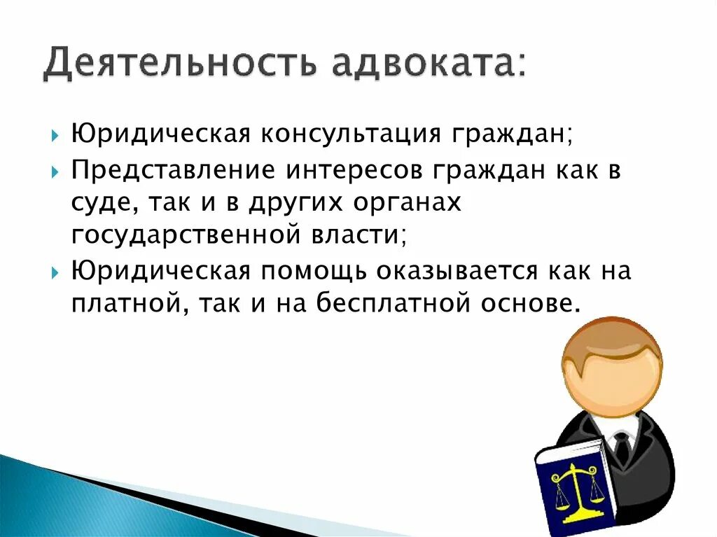 Деятельность адвоката