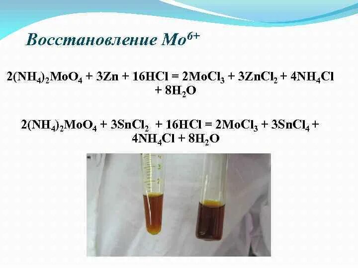 Zn hcl раствор. H2moo4 ⟶ moo3. ZN nh3 4. (Nh4)2moo4 + h2so4 + h2o2. Nh3+HCL.